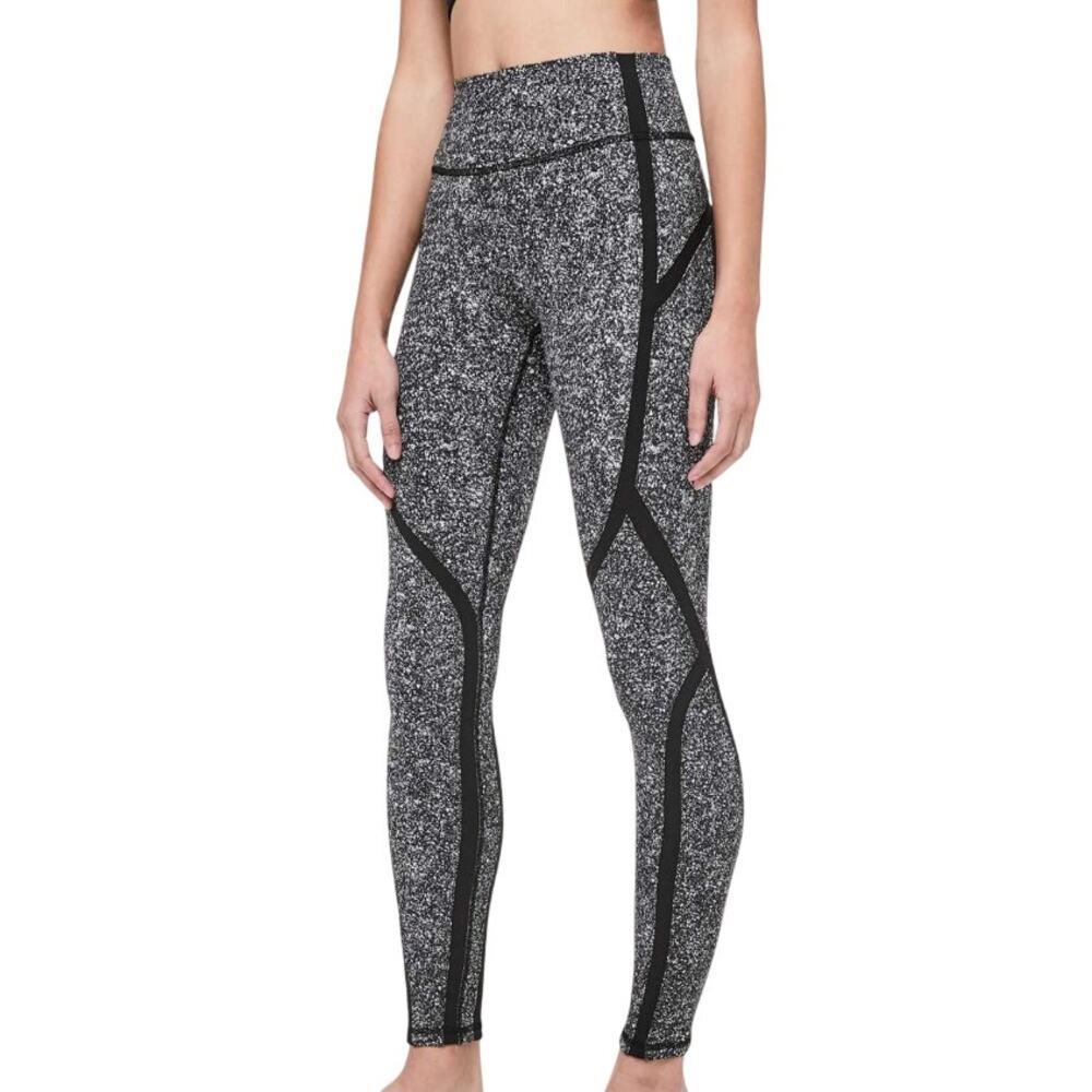 Lululemon Sleek and Strong Tight 28" Diffuse Starlight Black Workout Leggings